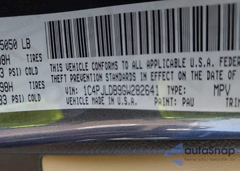 2016 Jeep Cherokee Limited from USA, damaged, VIN 1C4PJLDB9GW282641